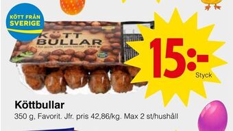 Matöppet Köttbullar erbjuda