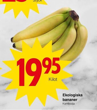 Matöppet Ekologiska bananer erbjuda