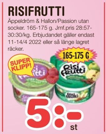 Nya Pulsen Risifrutti erbjuda