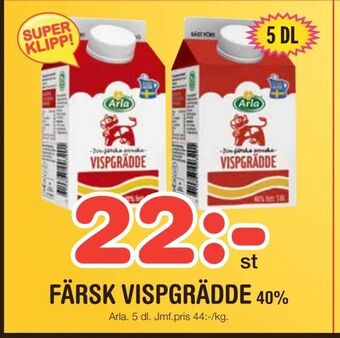 Färsk vispgrädde 40%