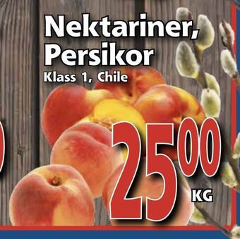 Supergrossen Nektariner, Persikor erbjuda