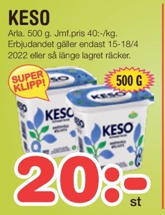 Nya Pulsen Keso erbjuda