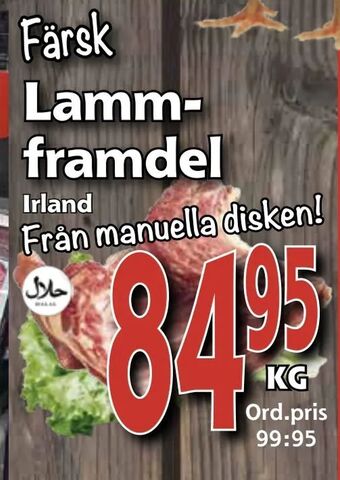 Supergrossen Lammframdel erbjuda