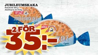 Supergrossen Jubileumskaka erbjuda