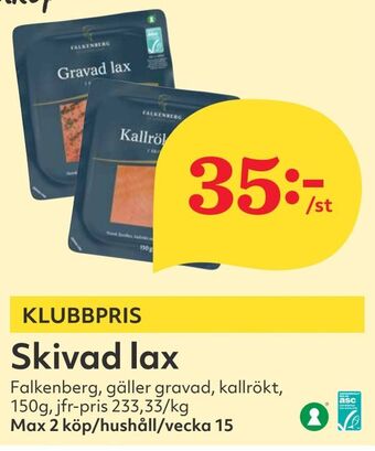 Hemköp Skivad lax erbjuda