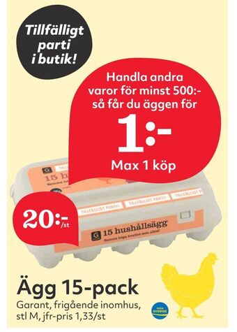 Hemköp Ägg 15-pack erbjuda