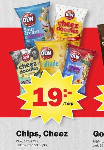 Pekås Chips, Cheez erbjuda