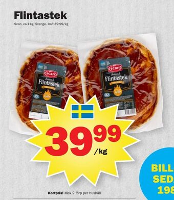 Pekås Flintastek erbjuda