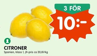 Tempo Citroner erbjuda