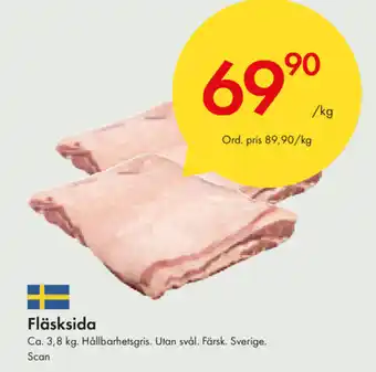 Snabbgross Fläsksida 1kg erbjuda