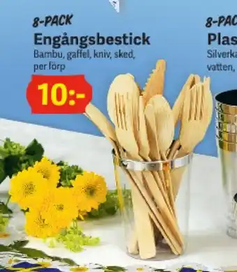 8-pack engångsbestick