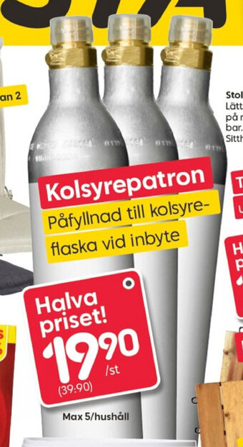 Rusta Kolsyrepatron erbjuda