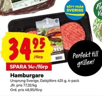 City Gross Hamburgare 425g erbjuda