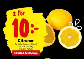City Gross Citroner 150g erbjuda