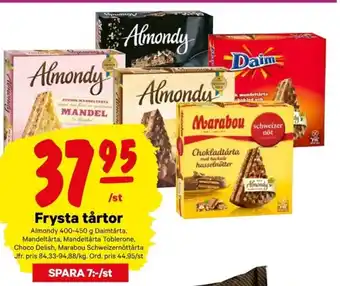 Frysta tårtor 400-450g