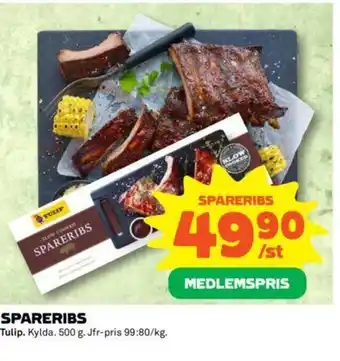 Coop Spareribs 500g erbjuda