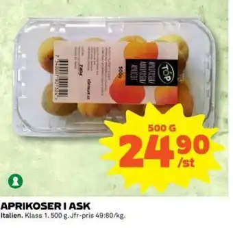 Aprikoser i ask 500g