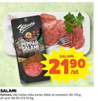 Coop Salami 80-120g erbjuda