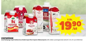 Coop Vispgrädde 5dl erbjuda