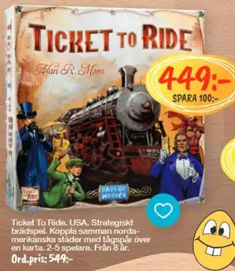 Bo Ohlsson Ticket to Ride USA erbjuda