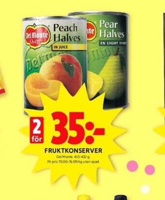 ICA Kvantum Del monte frukt erbjuda