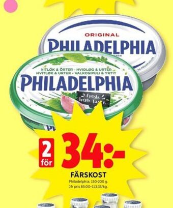 ICA Kvantum Philadelphia färskost erbjuda