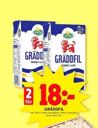 ICA Kvantum Arla gräddfil erbjuda
