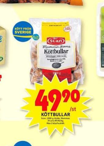 ICA Maxi Mamma scan köttbullar erbjuda