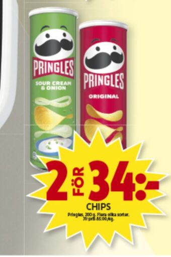 ICA Maxi Pringles chips erbjuda