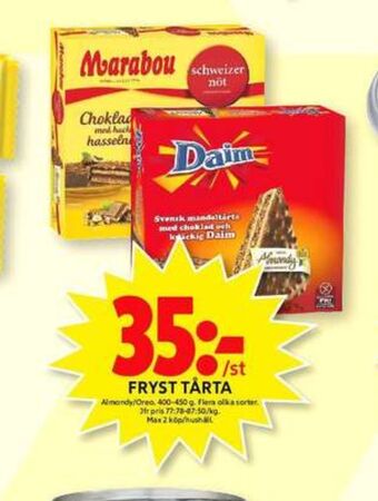 ICA Maxi Almondy tårtor erbjuda