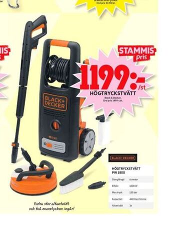 ICA Maxi Black&decker högtryckstvätt erbjuda