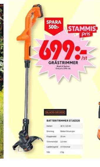 Black&decker grästrimmer