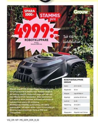 ICA Maxi Grouw robotgräsklippare erbjuda