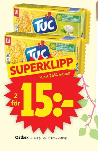 ICA Supermarket Tuc kex erbjuda