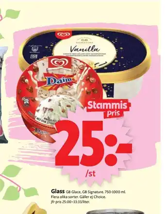 ICA Supermarket Gb glace glass erbjuda