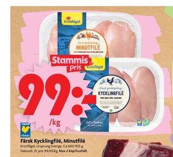 ICA Supermarket Kronfågel kycklingfilé erbjuda