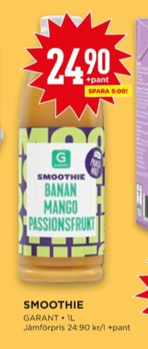 Willys Garant smoothie erbjuda