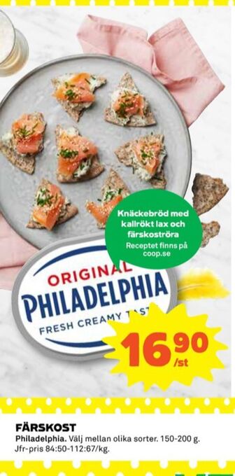 Coop Philadelphia färskost erbjuda