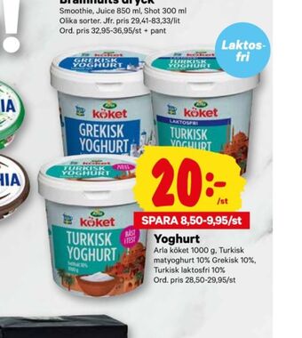 City Gross Arla köket yoghurt erbjuda