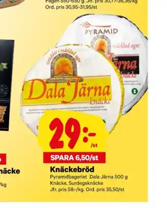 City Gross Dala järna knäckebröd erbjuda