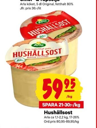 City Gross Arla hushållsost erbjuda