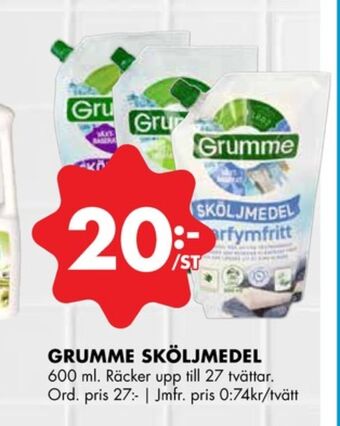 ÖoB Grumme sköljmedel erbjuda