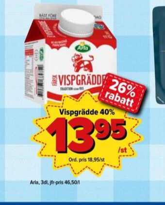 Östenssons Arla vispgrädde erbjuda