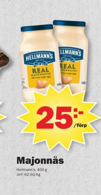 Pekås Hellmanns majonnäs erbjuda