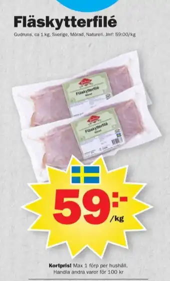 Pekås Gudrun fläskytterfilé erbjuda