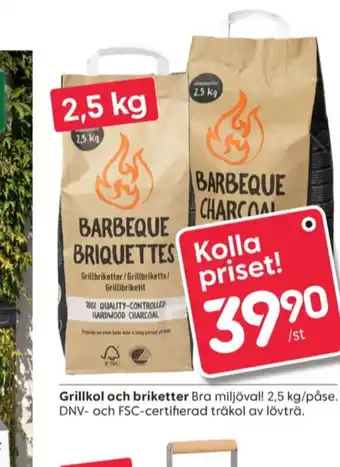 Rusta Respons grillkol/briketter erbjuda