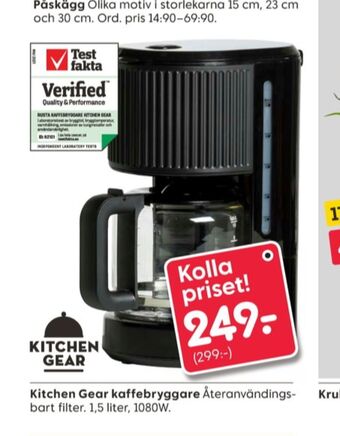 Rusta Kitchen gear kaffebryggare erbjuda
