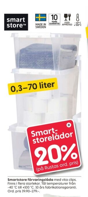 Rusta Smartstore erbjuda