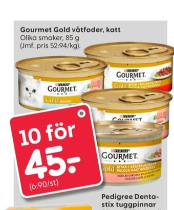 Rusta Gourmet gold kattmat erbjuda