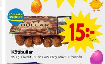 Matöppet Garant köttbullar erbjuda